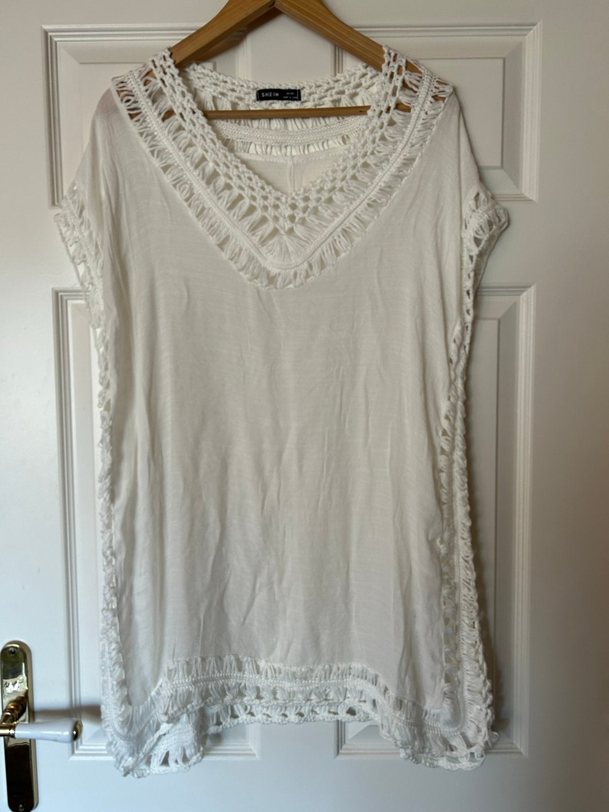 Shein wit strandjurkje onesize, Wit, Ophalen of Verzenden, Zo goed als nieuw, Maat 36 (S)