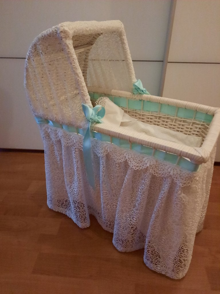 Poppen wiegje - pitriet. Geheel bekleed, Kinderen en Baby's, Speelgoed | Poppen, Ophalen, Gebruikt, Babypop