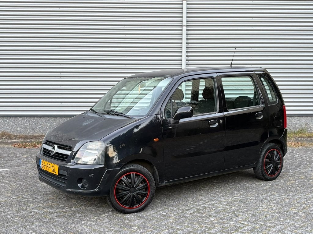 Opel Agila 1.2 Maxx KETTING V.V. Airco ijskoud APK NIEUW, Auto's, Zwart, Leder en Stof, Zwart, Origineel Nederlands