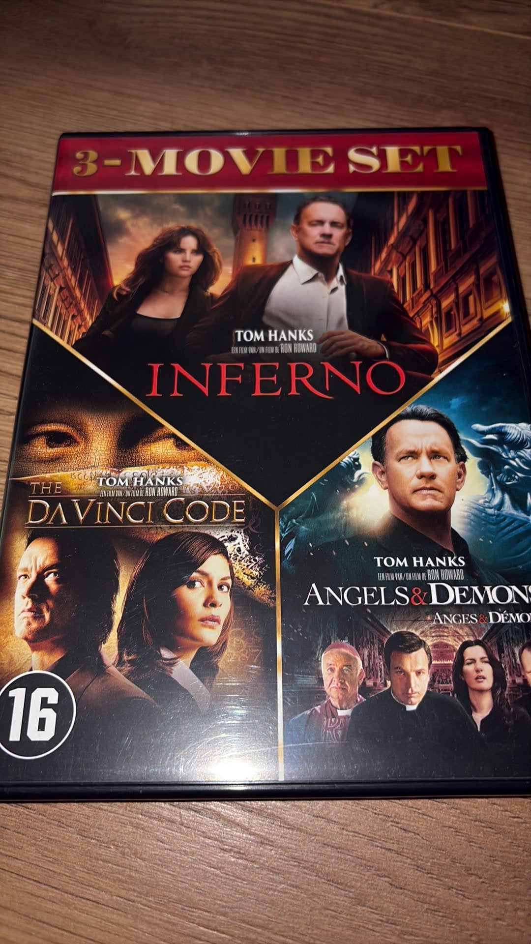 The Da Vinci Code, Angels & Demons en Infero met Tom Hanks., Vanaf 16 jaar, Ophalen of Verzenden, Zo goed als nieuw, Actiethriller