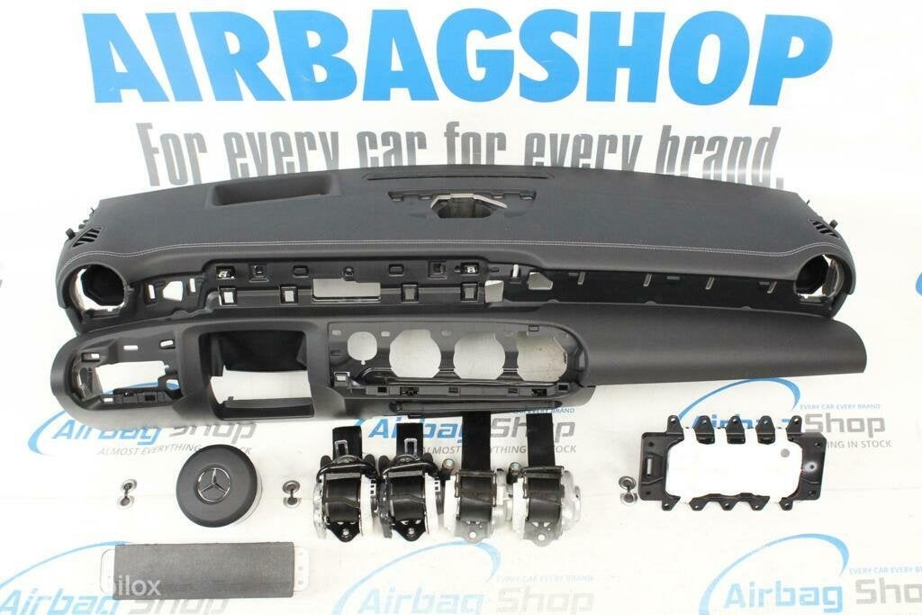 Airbag set Dashboard HUD stiksels Mercedes CLA klasse C118, Gebruikt, Ophalen of Verzenden