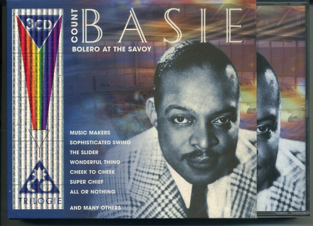 Count Basie Bolero At The Savoy Trilogie 60 nrs 3 CD BOX ZG, Inclusief boekje, Boxset, Ophalen of Verzenden, Zo goed als nieuw