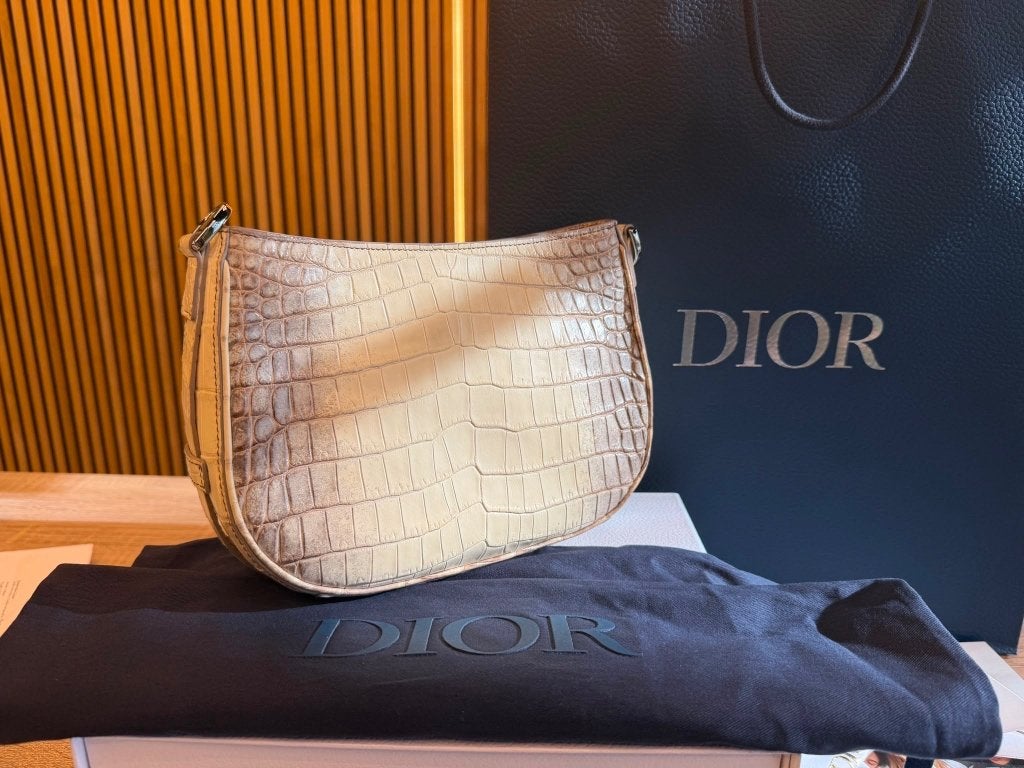 Originele Dior Himalaya Small Hobo - Nieuwprijs €36.000!, Dior, ., Wit, Ophalen of Verzenden