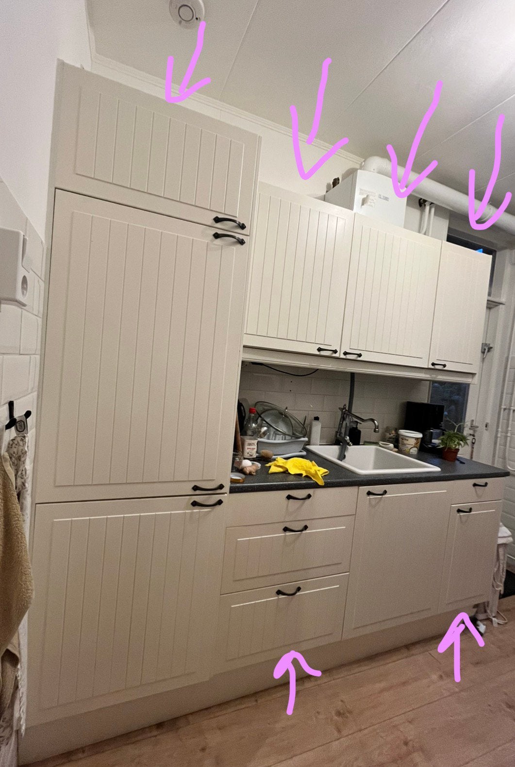 (Boven) kastjes IKEA Faktum, Ophalen, Zo goed als nieuw, Wit, Enkelwandige keuken