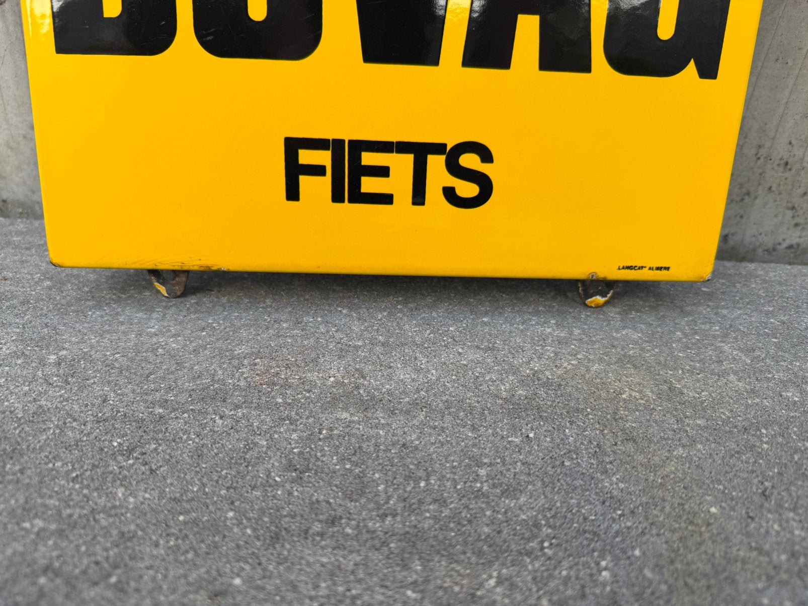 Bovag Fiets emaille reclamebord, Reclamebord, Gebruikt, I, Ophalen of Verzenden