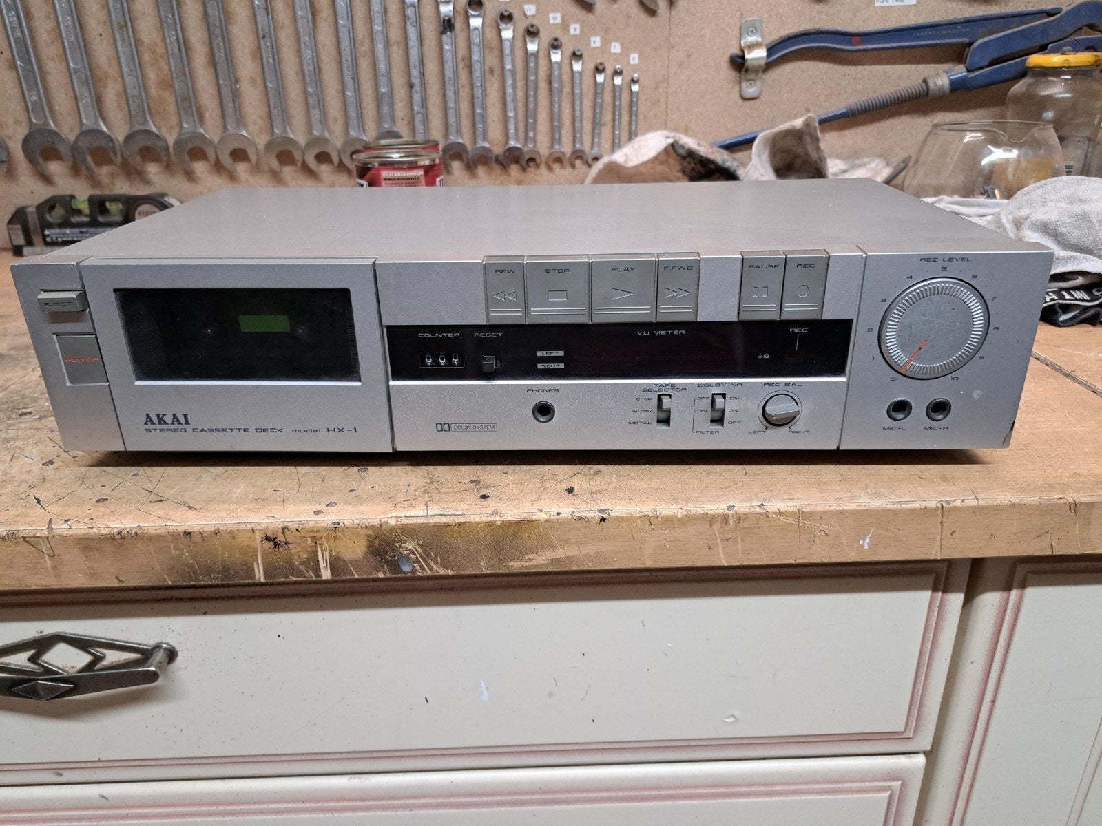 Akai HX-1 Stereo Cassette Deck - Lichte krassen, Ophalen of Verzenden