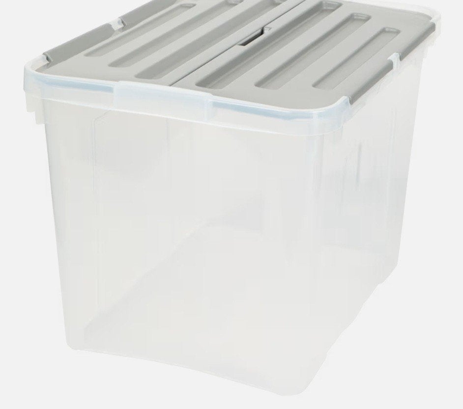 Transparante opbergbox met deksel - 42 liter, Ophalen, Gebruikt, Minder dan 50 cm, 5 – 50