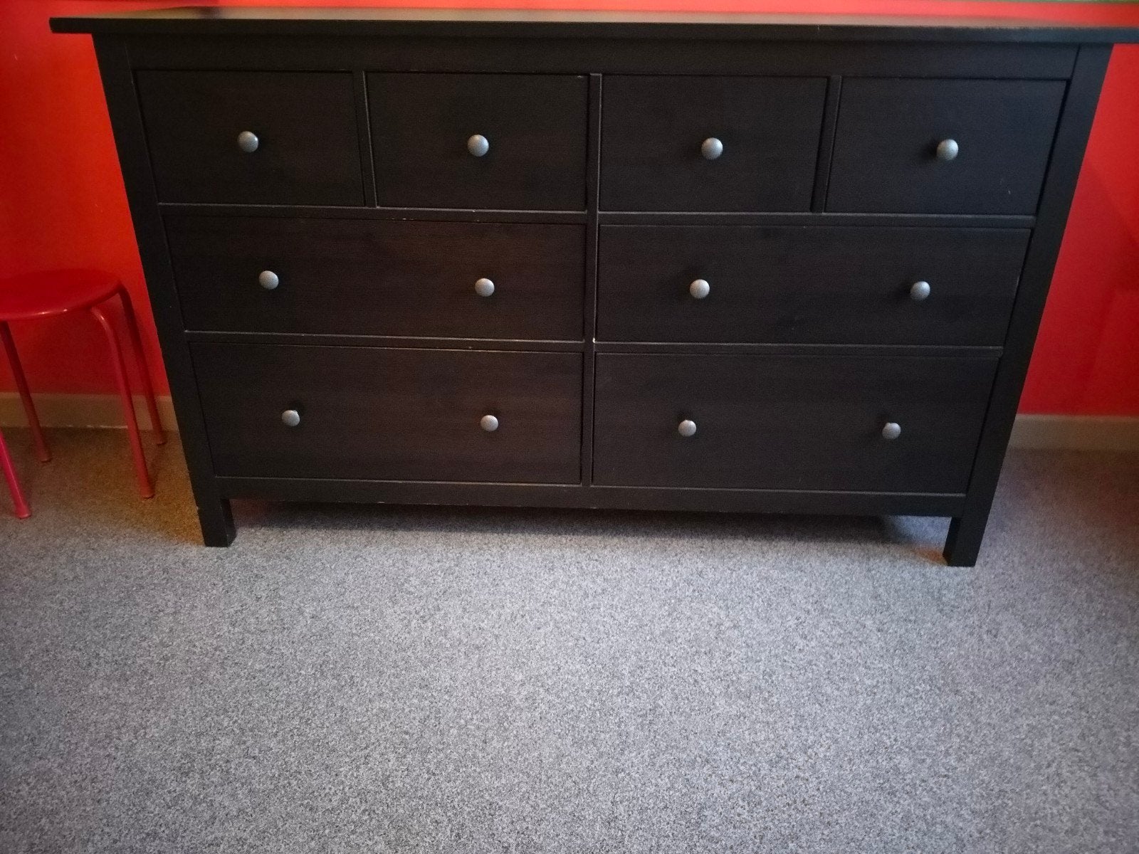Ikea Hemnes ladekast 160x96 cm - Donkerbruin, Ophalen, Gebruikt, 5 laden of meer, 150 tot 200 cm