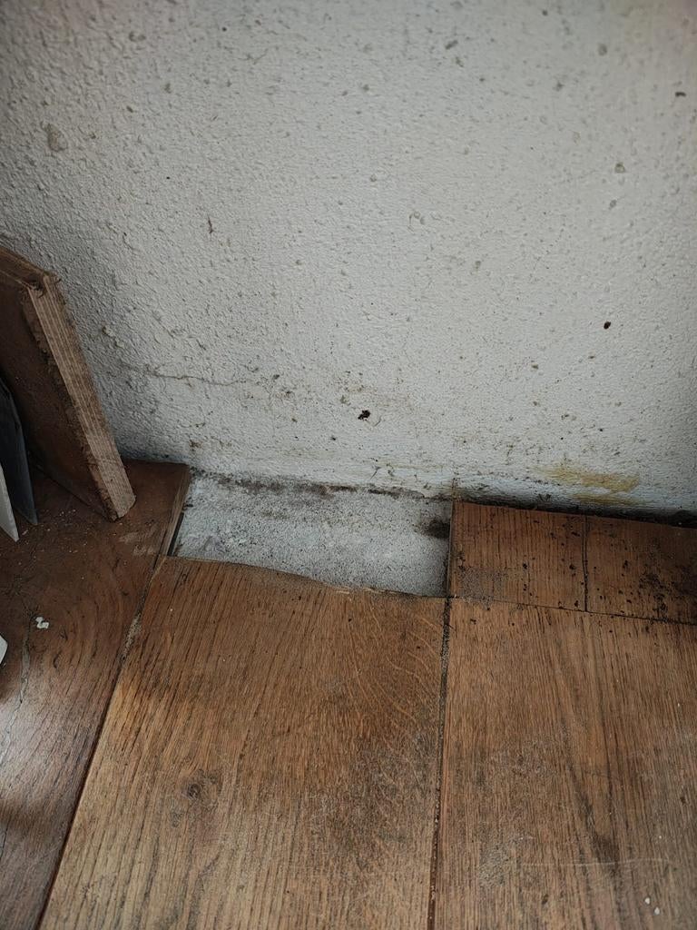 Massief houtenvloer ongeveer 35 vierkante meter, Ophalen, Gebruikt, 50 tot 150 cm, Vloerdelen of -planken