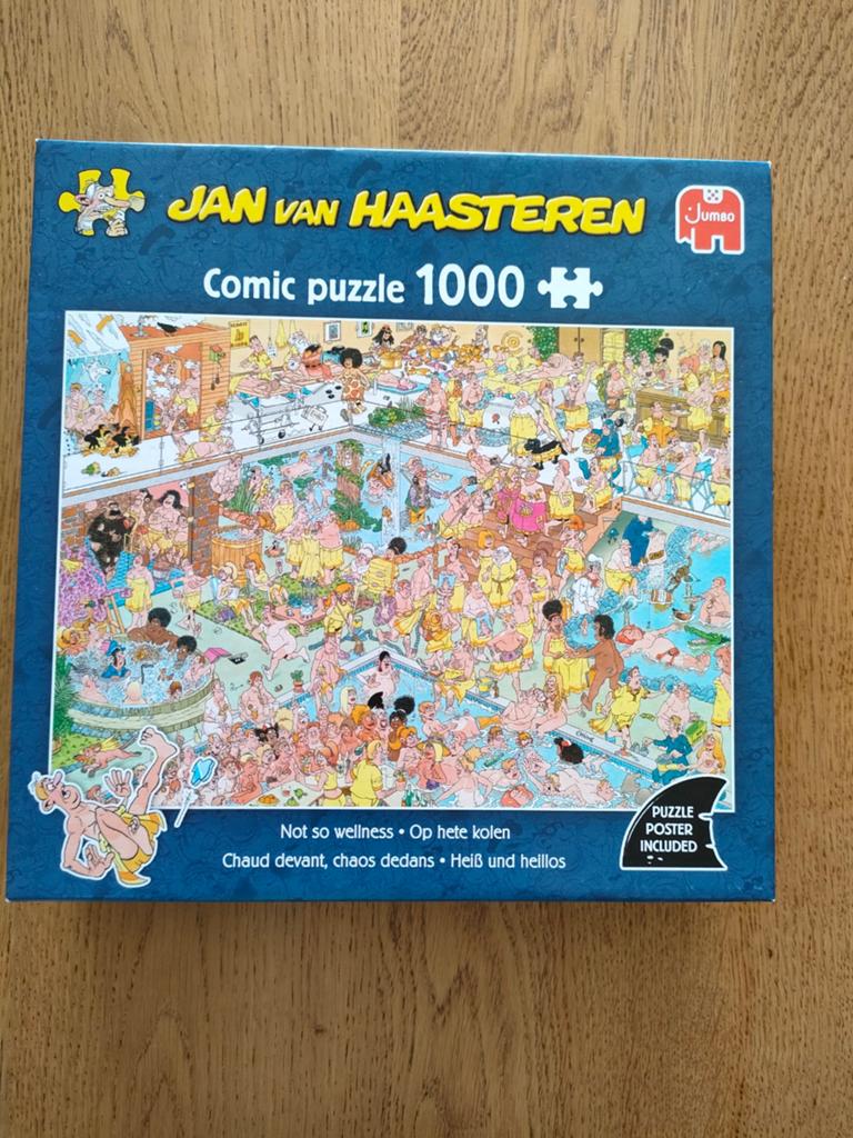 Jan van Haasteren puzzel 1000 st Op hete kolen, Ophalen, 500 t/m 1500 stukjes, Zo goed als nieuw