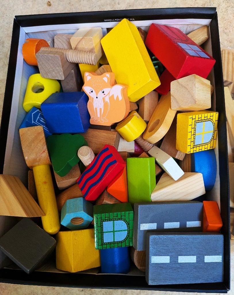 houten blokken, Kinderen en Baby's, Speelgoed | Houten speelgoed, Ophalen of Verzenden, Gebruikt