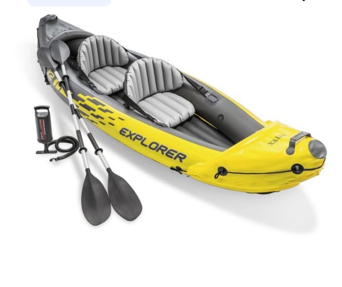 Intex Explorer K2 Opblaasbare Kajak - 2-persoons, Ophalen, Opblaasbaar, Zo goed als nieuw, 2-persoons