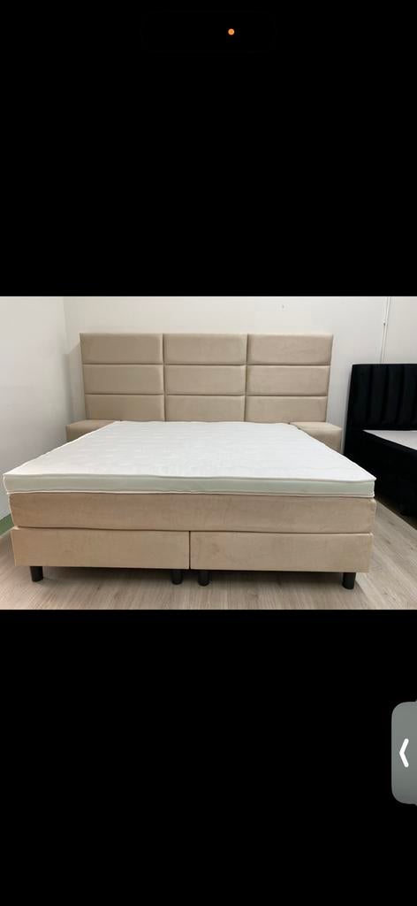 LUXE BOXSPRING MET USB EN USB-C, Huis en Inrichting, Luxe, Ophalen of Verzenden, 180 cm, Nieuw