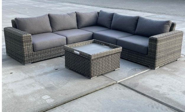 Robuuste loungeset, Ophalen, Zo goed als nieuw, Wicker