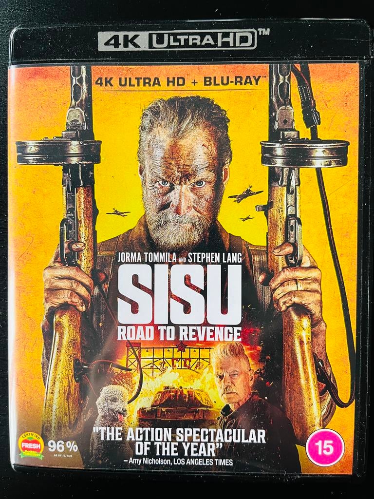 SISU Road To Revenge 4K Blu Ray + Blu ray, Cd's en Dvd's, Blu-ray, Zo goed als nieuw, Actie, Ophalen of Verzenden