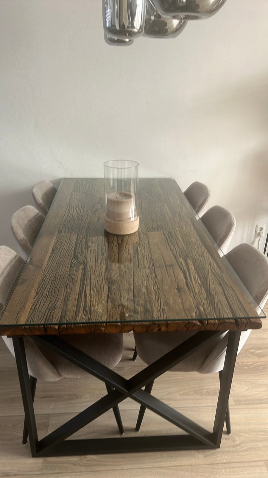 Eettafel 180cm, Ophalen, 50 tot 100 cm, Zo goed als nieuw, 150 tot 200 cm