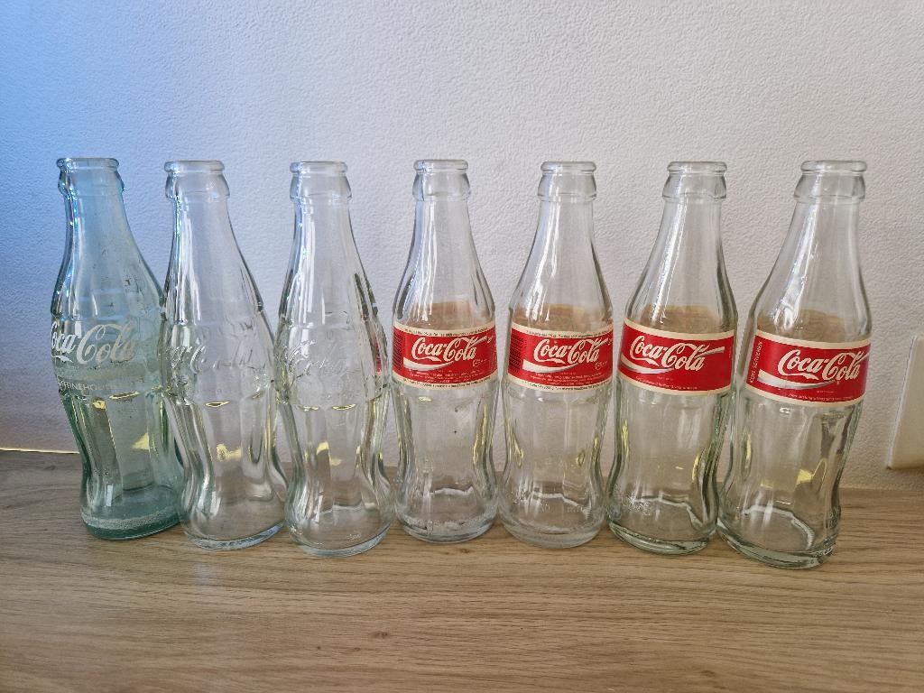 verzamelen coca cola diverse jaartallen kleine flesjes, Ophalen of Verzenden, Gebruikt