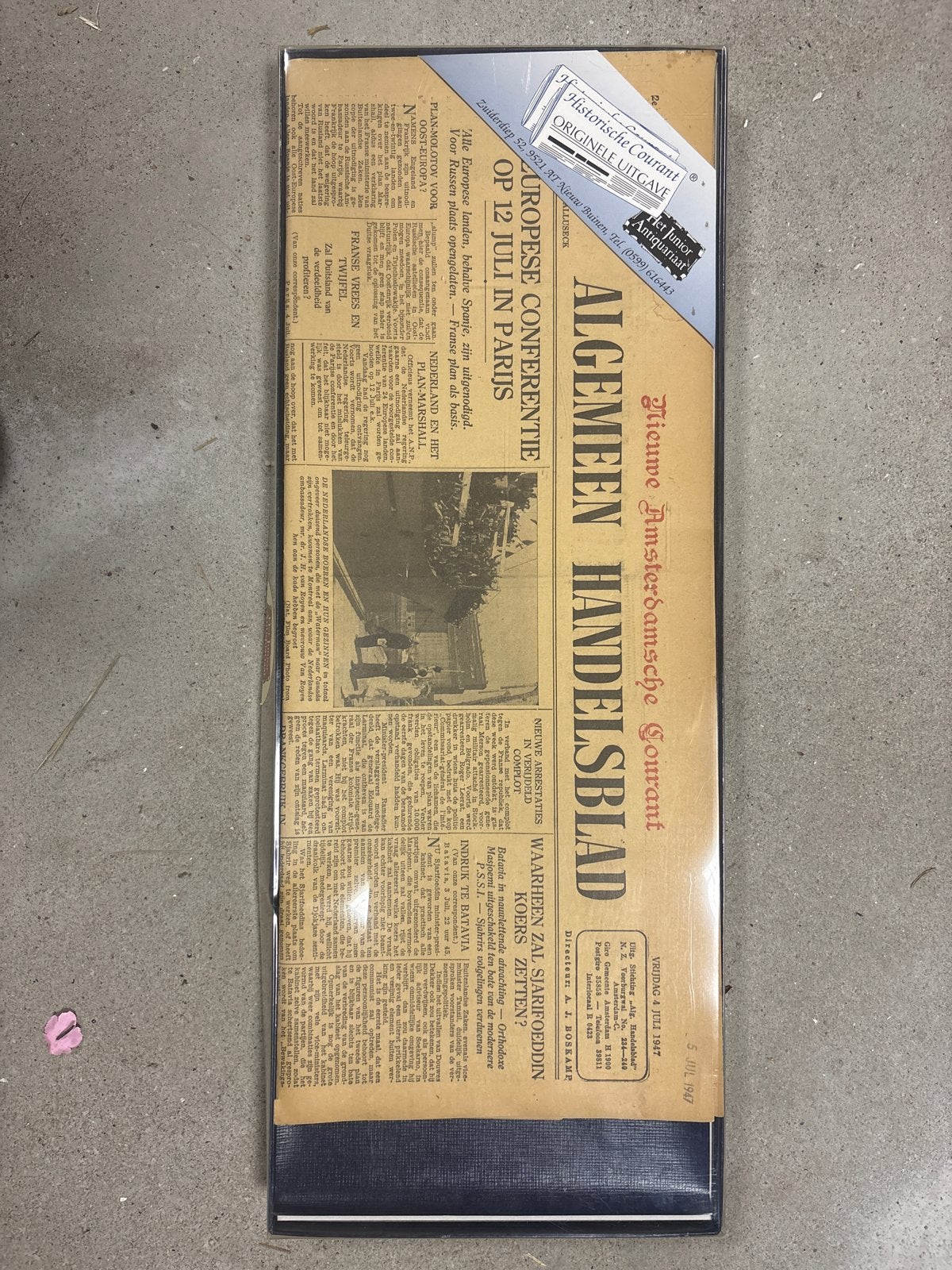 Historische Courant: Algemeen Handelsblad 1947, Ophalen of Verzenden, Nieuw, Krant