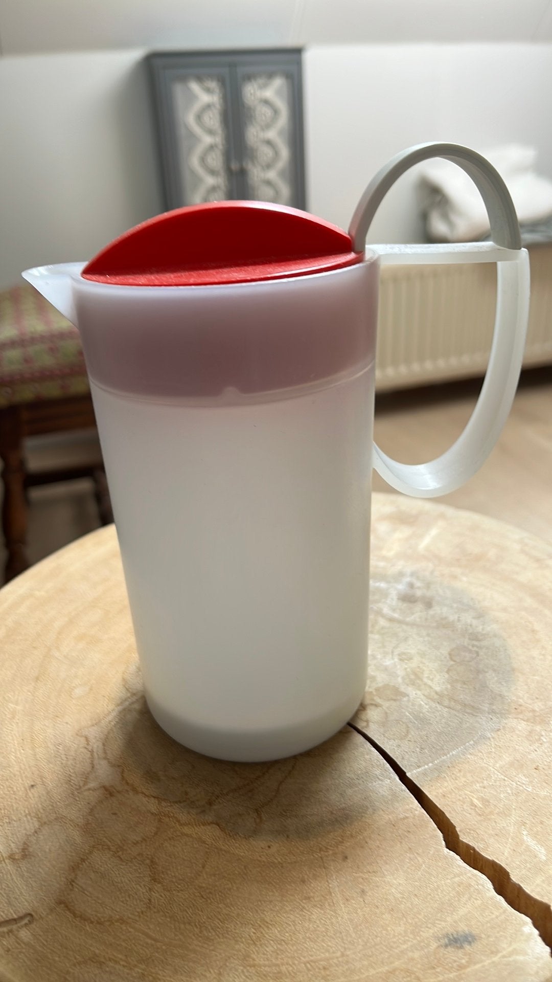 Tupperware melkopschuimer, Huis en Inrichting, Gebruikt, Wit, 500 ml, Beker of Kan