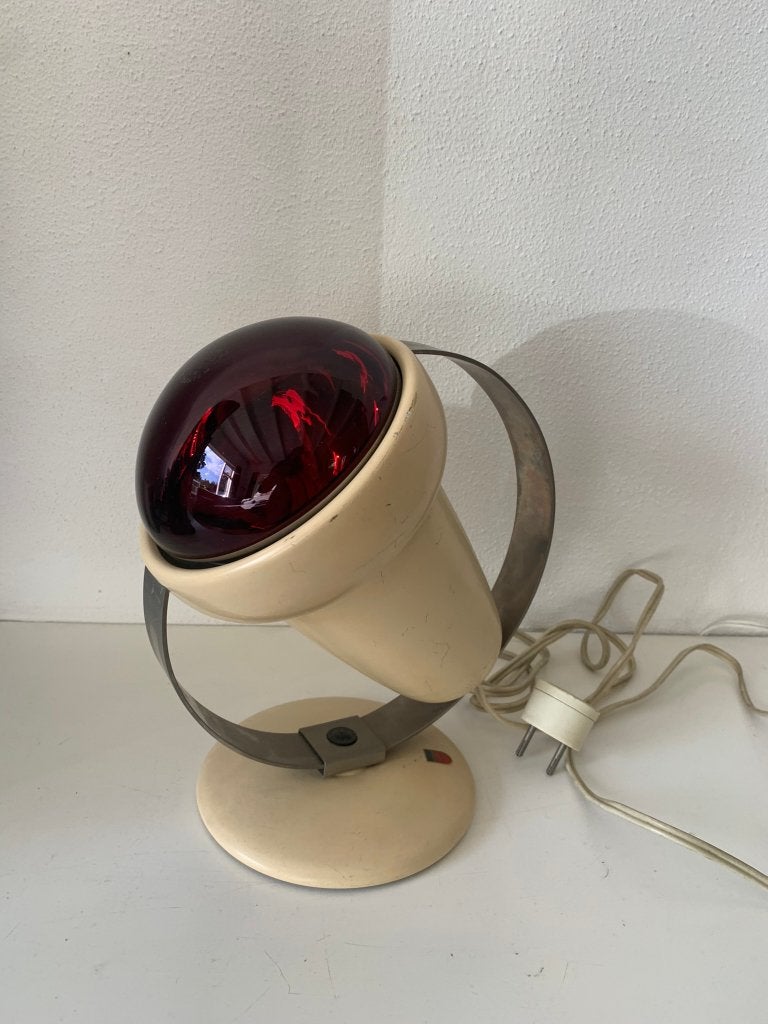 Vintage Infrarood Warmtelamp - Crème/Rood, Beige, Overige typen, Gebruikt, Overige merken