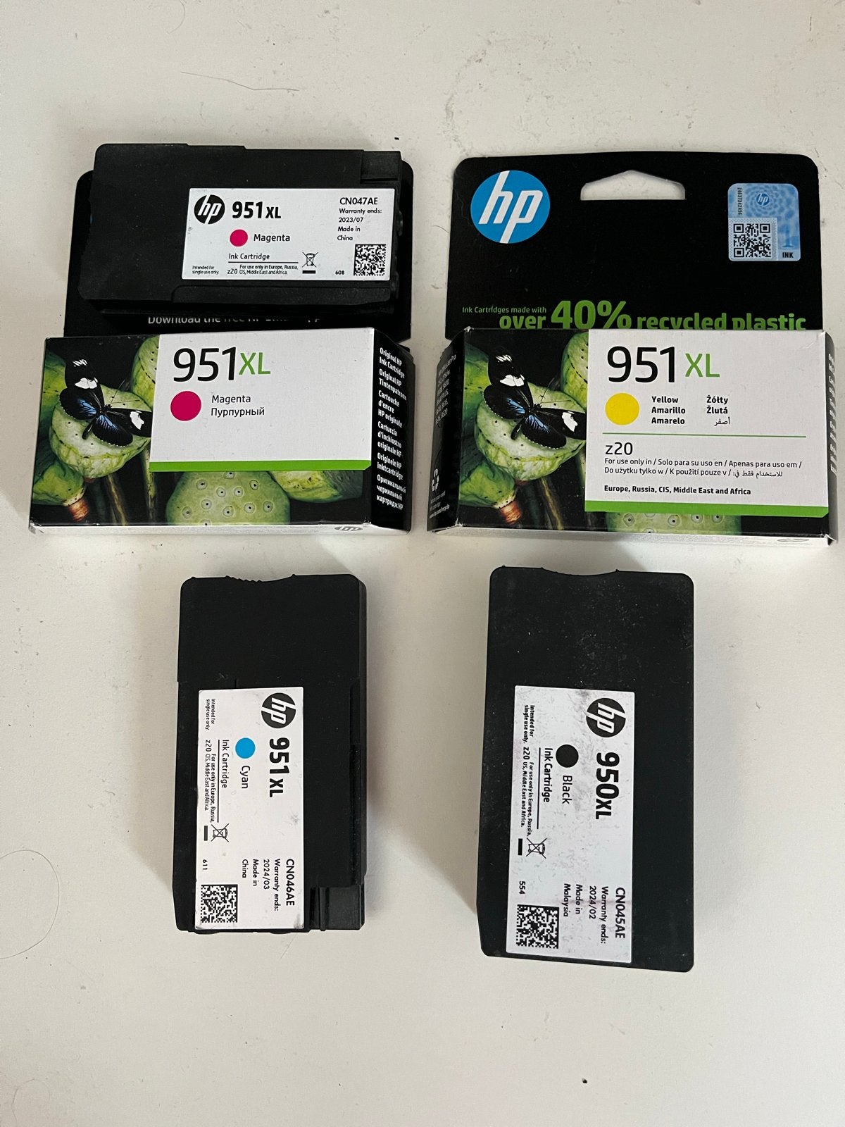HP 950XL Zwart & 951XL Magenta, Geel, Cyaan Cartridges, Ophalen of Verzenden, Gebruikt, Cartridge