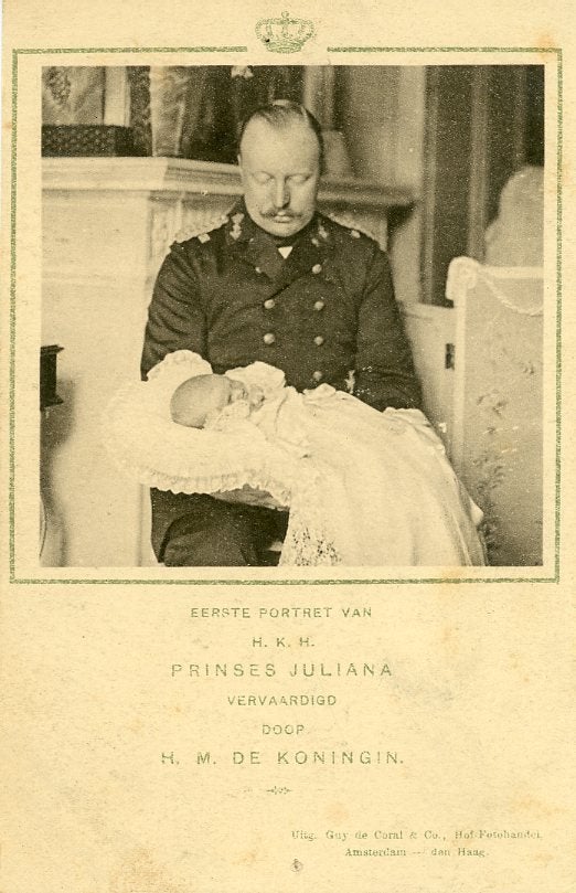 PRINS HENDRIK en PRINSES JULIANA 1909 (DR183), Verzamelen, Koninklijk Huis en Royalty, Verzenden, Gebruikt, Nederland, Kaart, Foto of Prent