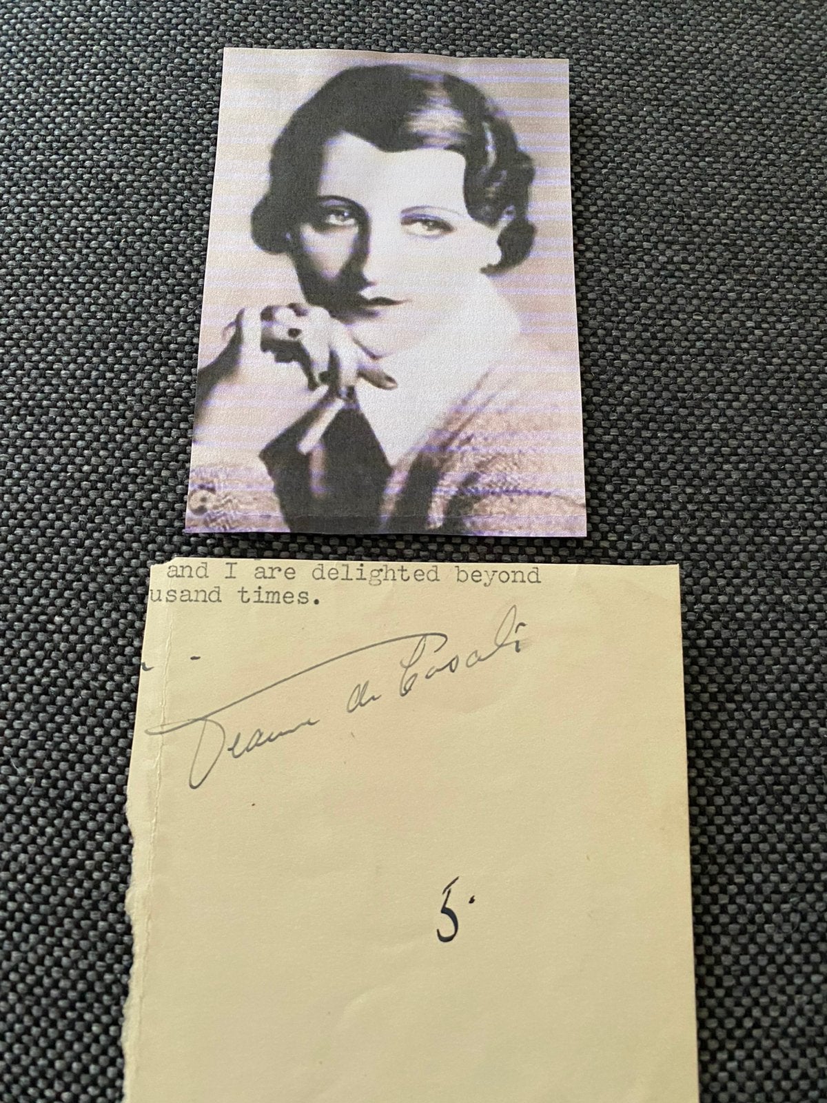 Filmster handtekening jeanne de casalis, Ophalen of Verzenden, Zo goed als nieuw, Foto of Kaart