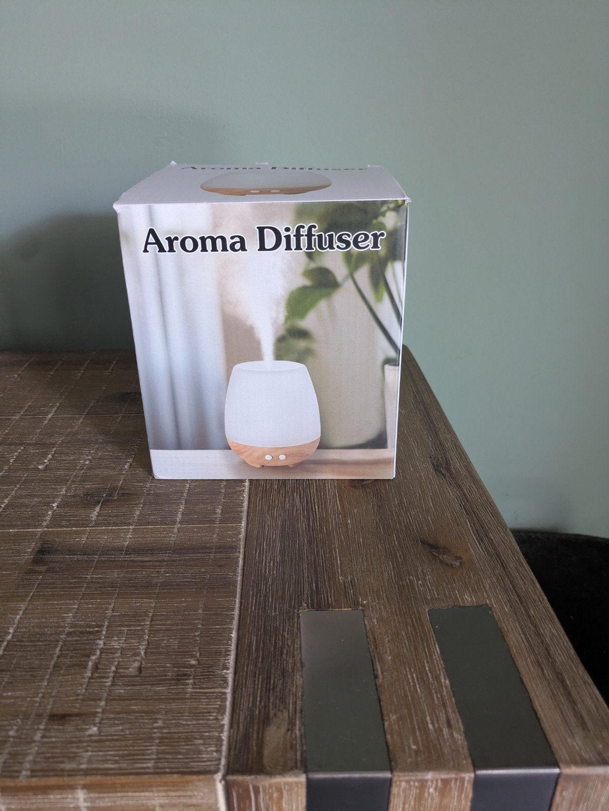 Aroma Diffuser met Houtnerf en Sfeerverlichting, Ophalen, Zo goed als nieuw