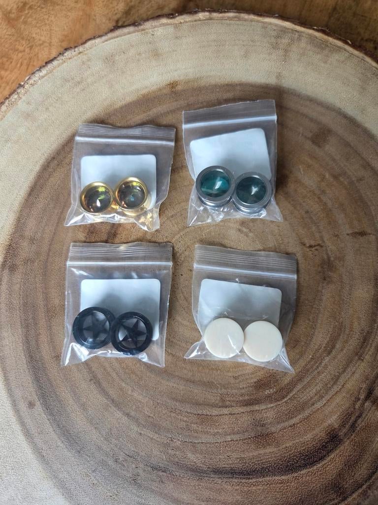 Plug & Tunnel Set 16mm (4 sets) 3xNieuw en 1xZ.g.a.n., Ophalen of Verzenden, Nieuw, Staal
