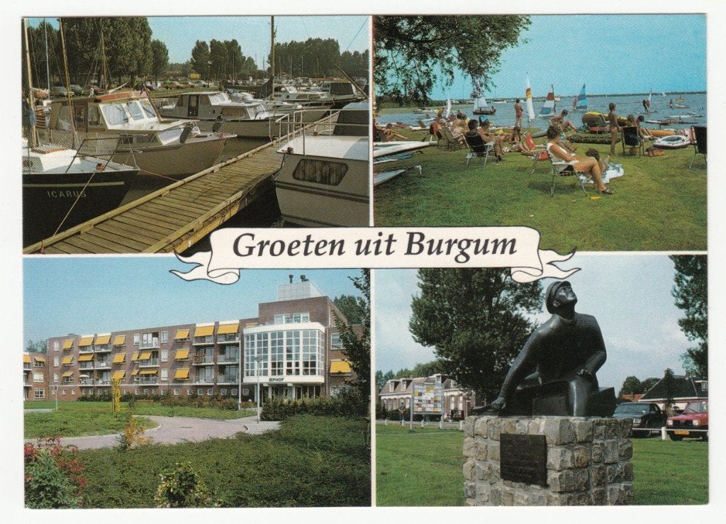 Burgum Jachthaven- Flat Iephof- Bergumermeer- Beeld Hendrik, Verzenden, 1980 tot heden, Ongelopen, Friesland
