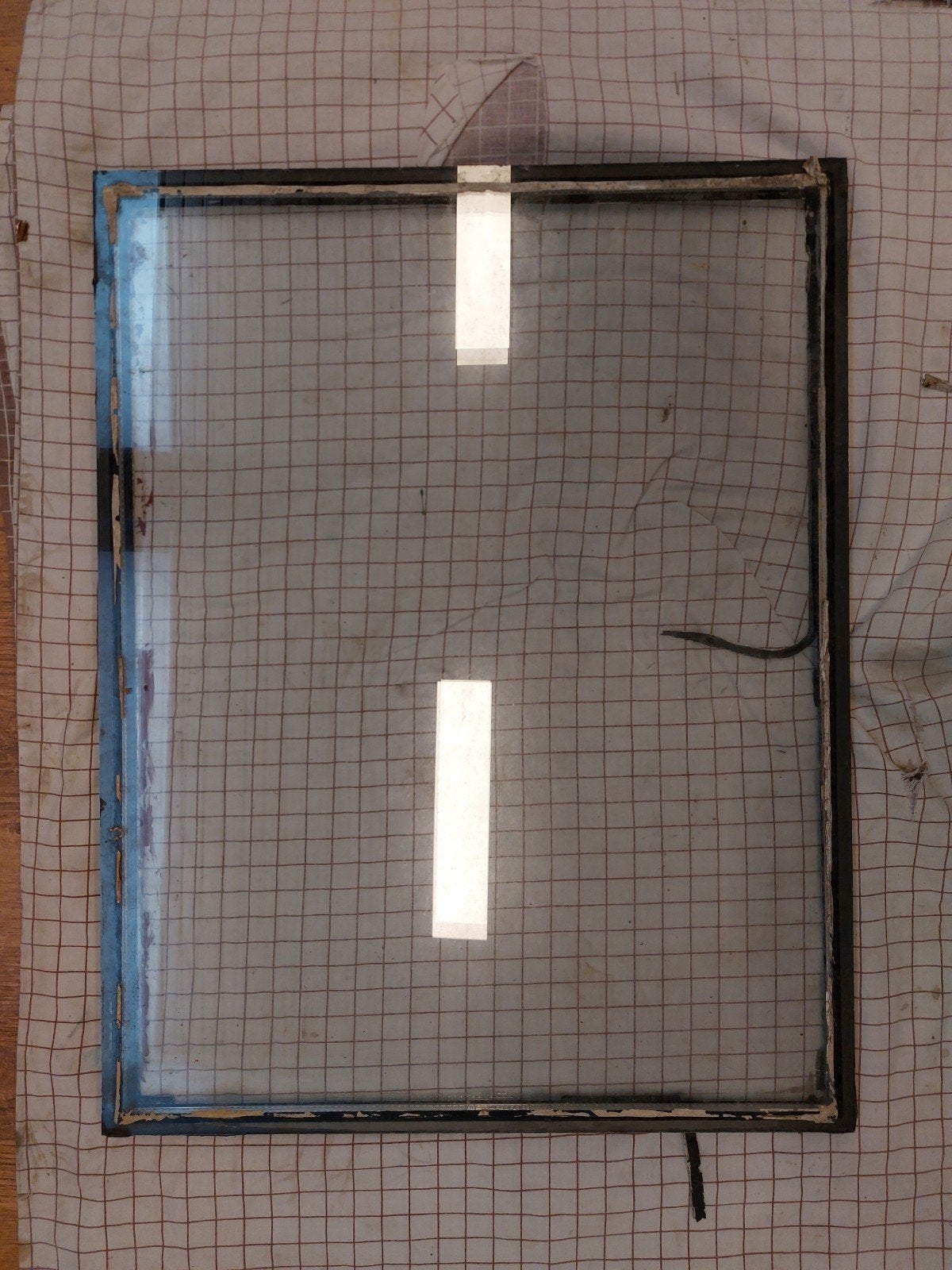 Dubbelglas raam voor trailer, ca. 46x59cm, Ophalen of Verzenden, Gebruikt, Gevelraam of Ruit, Dubbelglas