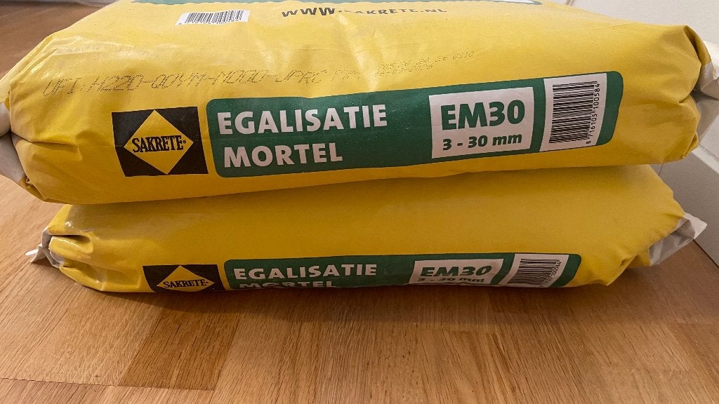 Egalisatiemortel 3-30mm 2 zakken, Ophalen, Nieuw