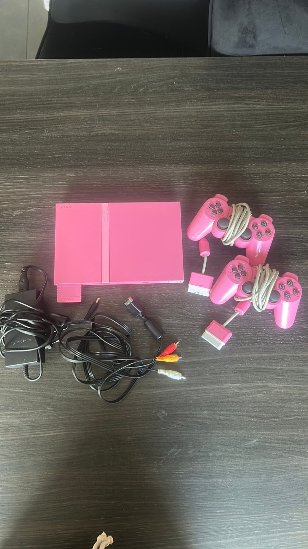 Roze PlayStation 2, Ophalen of Verzenden, Zo goed als nieuw, Roze, Met 2 controllers