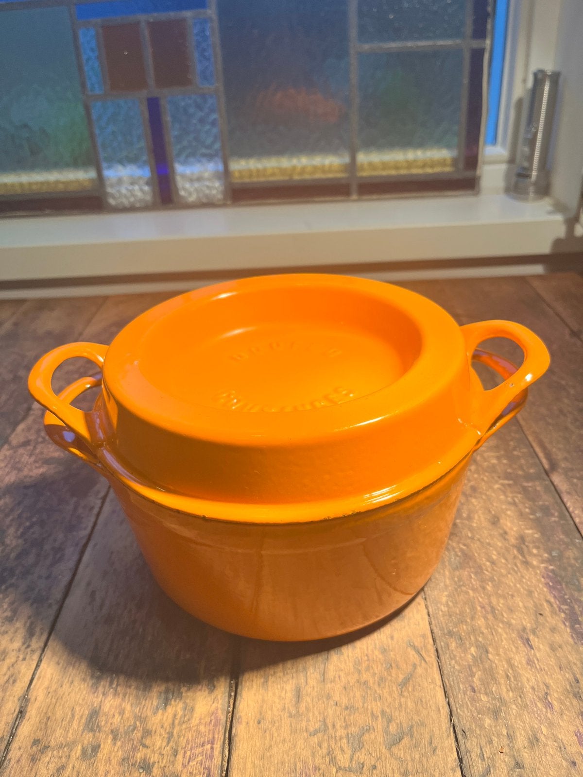 Cousances le creuset doufeau 20cm, Huis en Inrichting, Keuken | Potten en Pannen, Ophalen of Verzenden, Zo goed als nieuw, Gietijzer