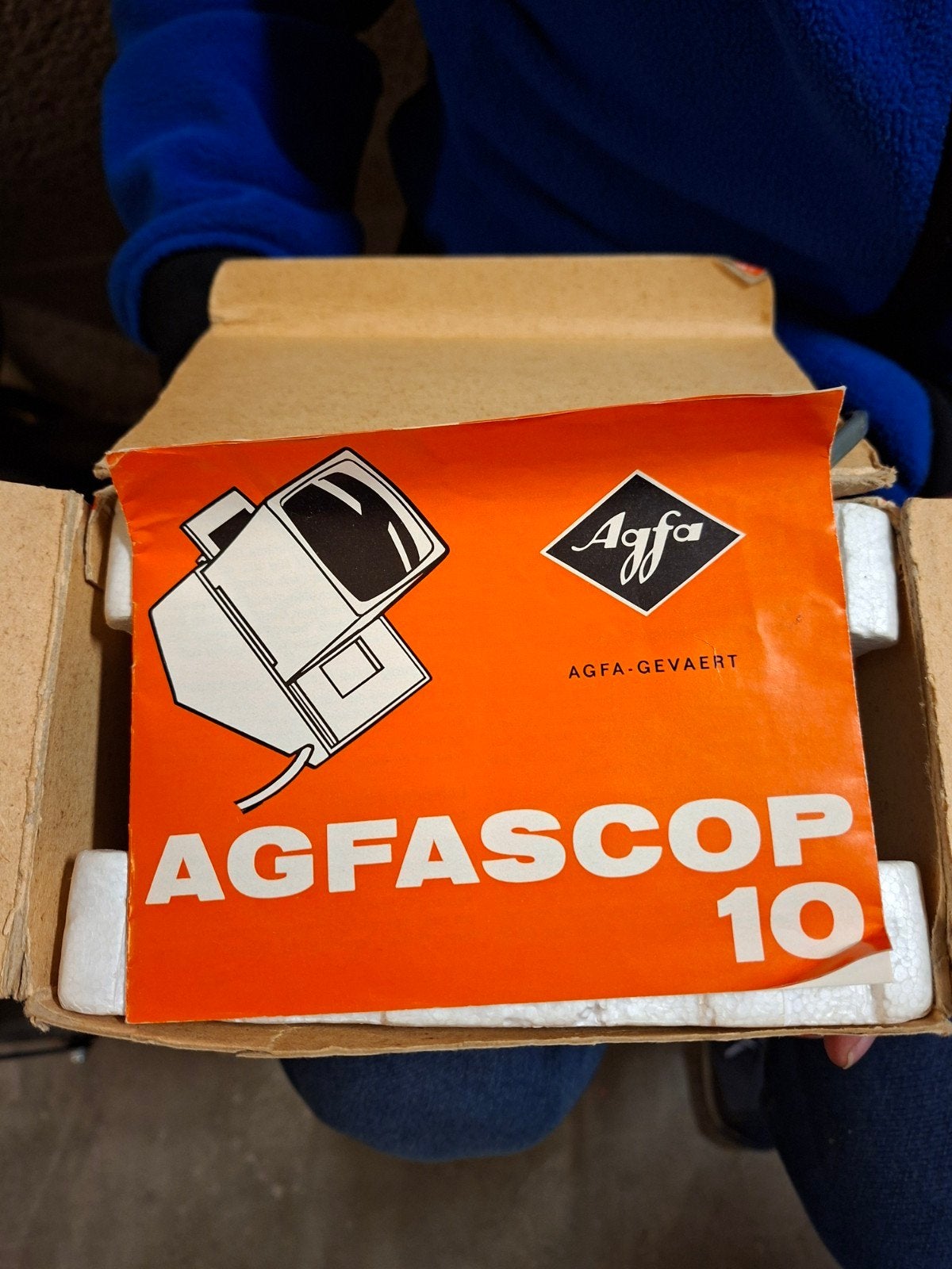Agfascop 10 diaprojector - Vintage Agfa diakijker, Ophalen of Verzenden, Zo goed als nieuw, Met scherm