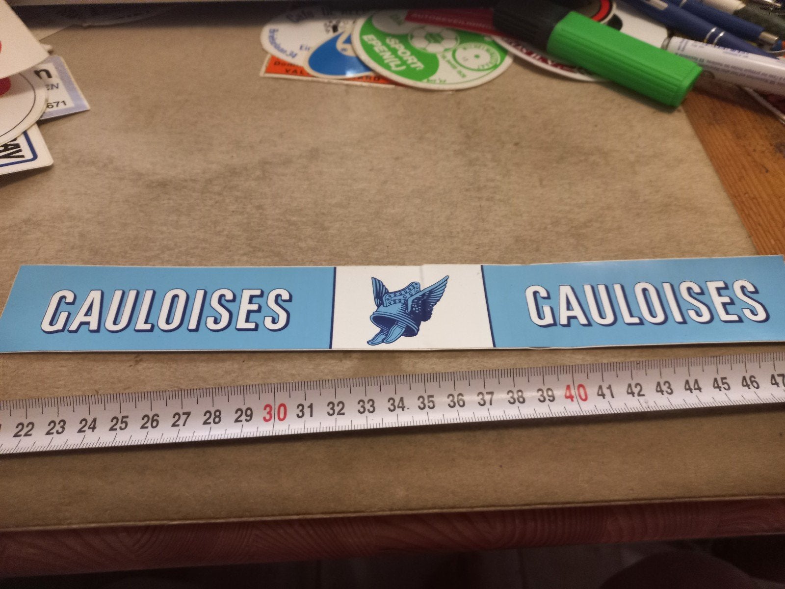 Vintage Gauloises Reclame Sticker/Bord - Zeldzaam, Ophalen of Verzenden, Gebruikt