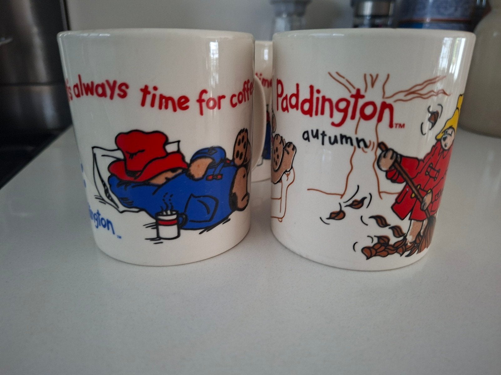 Vintage DE Douwe Egberts Paddinton mokken, Huis en Inrichting, Keuken | Servies, Gebruikt, Vintage, Ophalen of Verzenden, Kop(pen) en/of Schotel(s)