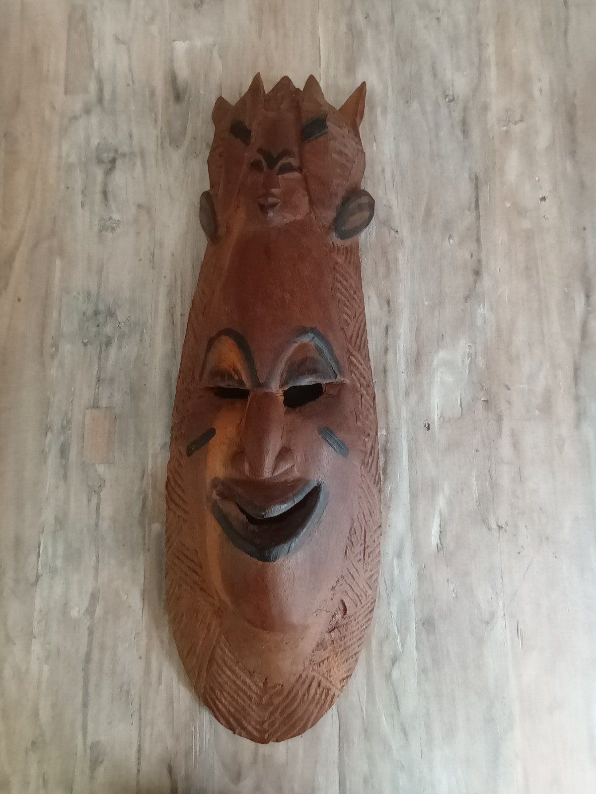 Groot houten Afrikaans masker, Antiek en Kunst, Ophalen of Verzenden