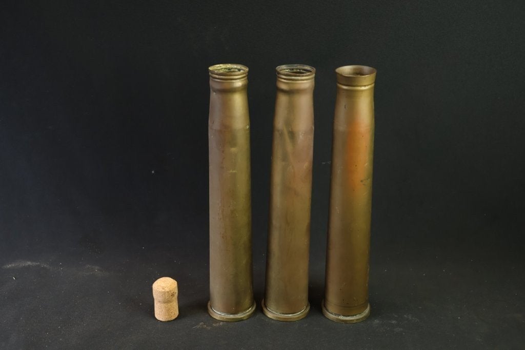 WO2 40mm Belgische bofor huls LEEG, Ophalen of Verzenden, Overige gebieden, Hulzen of Bodemvondsten