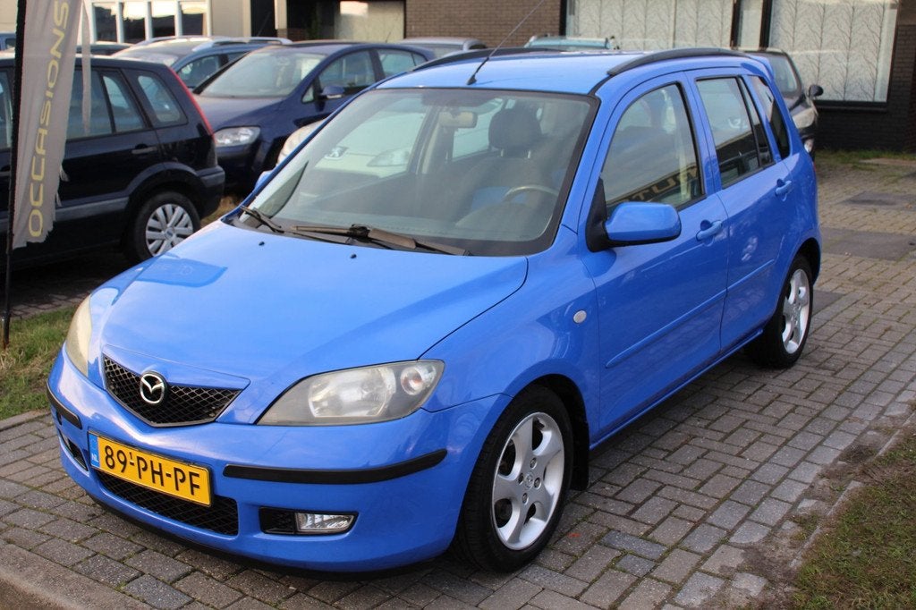 Mazda 2 1.6 Sportive Airco APK Mei 2027! LM-velgen Elec pakk, Voorwielaandrijving, 1596 cc, Gebruikt, Zwart