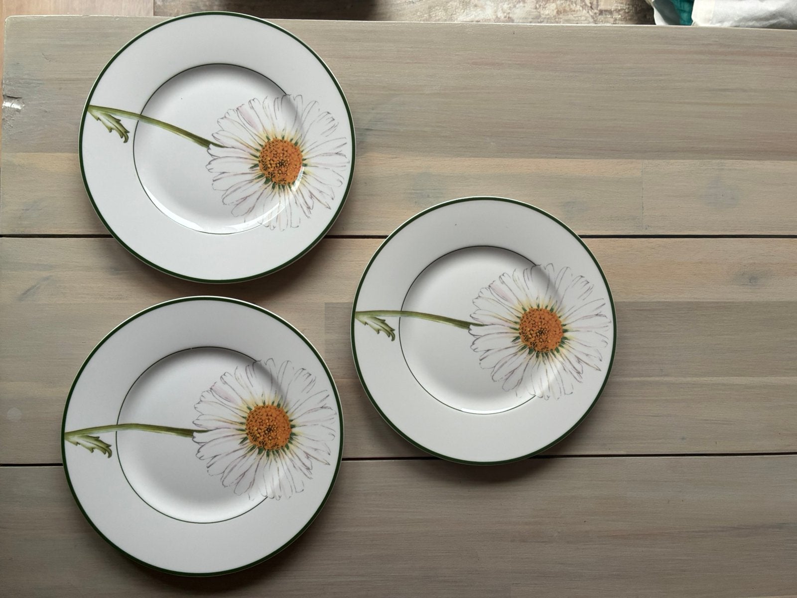 Villeroy en Boch Flora 3 ontbijtbordjes, Ophalen of Verzenden, Zo goed als nieuw, Bord(en), Overige stijlen