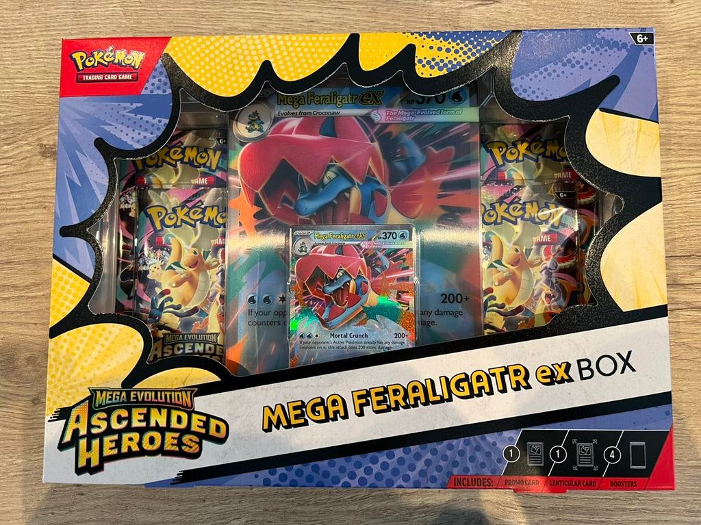 Pokémon Ascended Heroes Mega Feraligatr ex Box, Ophalen of Verzenden, Zo goed als nieuw, Overige typen