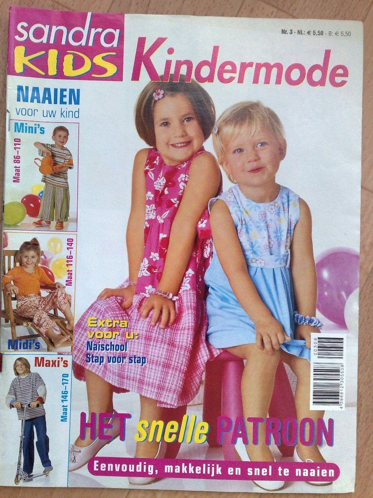 Sandra kids voorjaar kindermode nr: 3 , maten: 86 - 170, Hobby en Vrije tijd, Kledingpatronen, Verzenden, Zo goed als nieuw, Kind