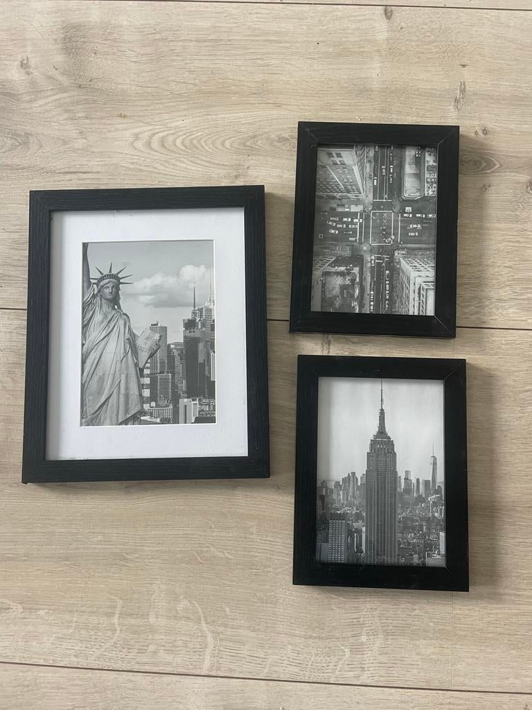 Drie fotolijsten zwart, Ophalen of Verzenden, Nieuw