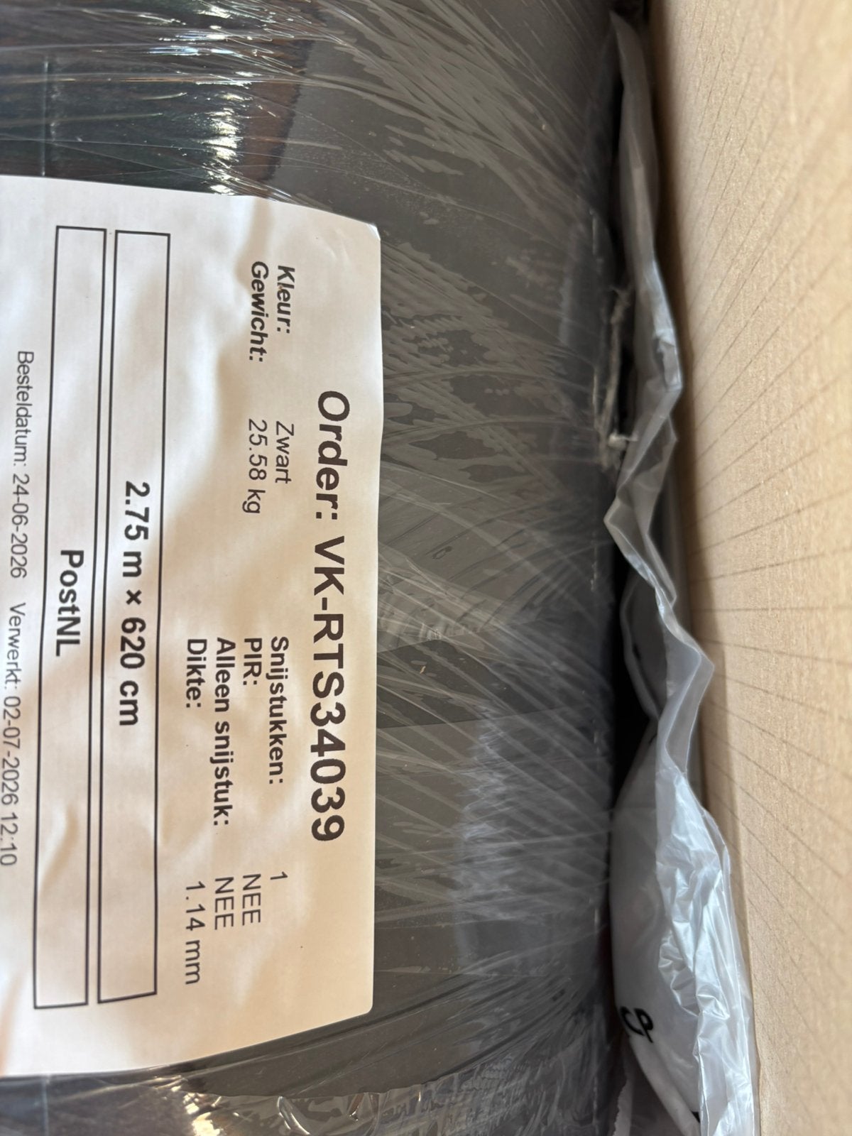Epdm dakbedekking te koop, Ophalen, Overige materialen, Zwart, Zo goed als nieuw