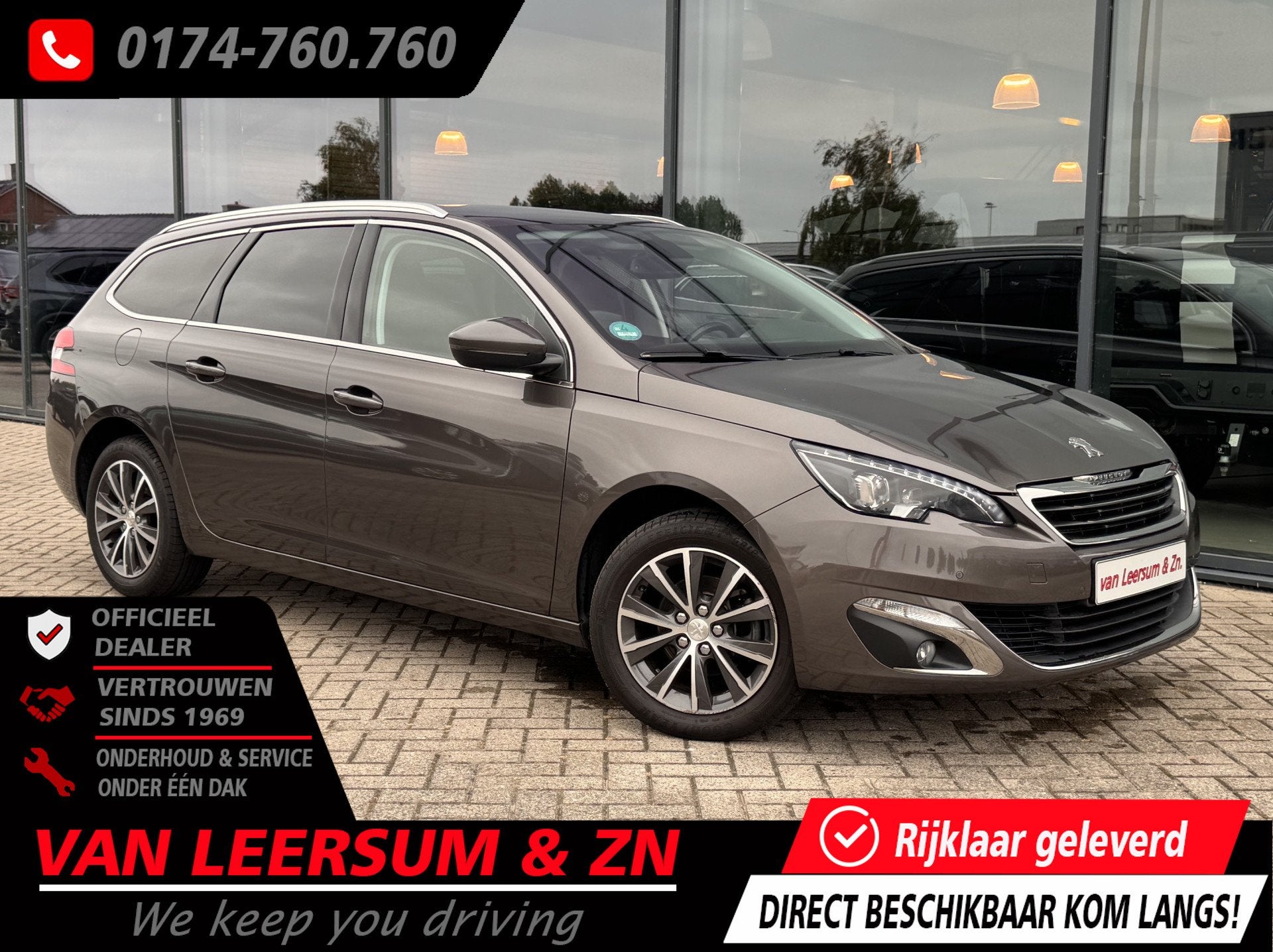 Peugeot 308 SW 1.2 Allure | Automaat | Pano | Leder | Stoelv, Auto's, Gebruikt, 1199 cc, 635 kg, 3 cilinders