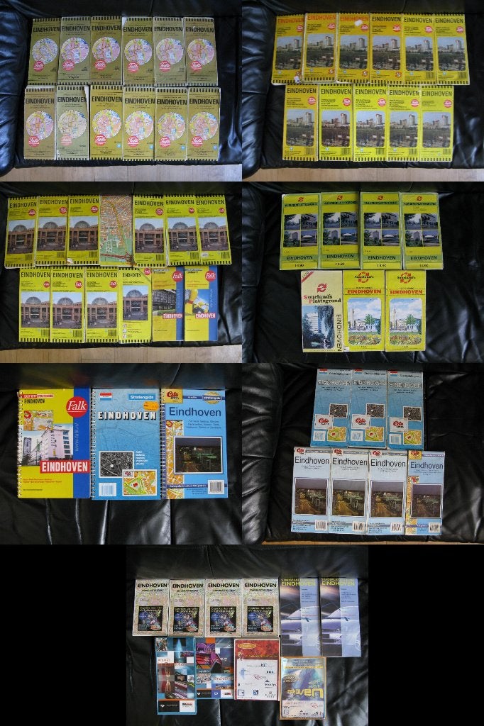 verzameling 56 plattegronden van Eindhoven (1979-2009), Gelezen, Ophalen of Verzenden, Landkaart, 1800 tot 2000