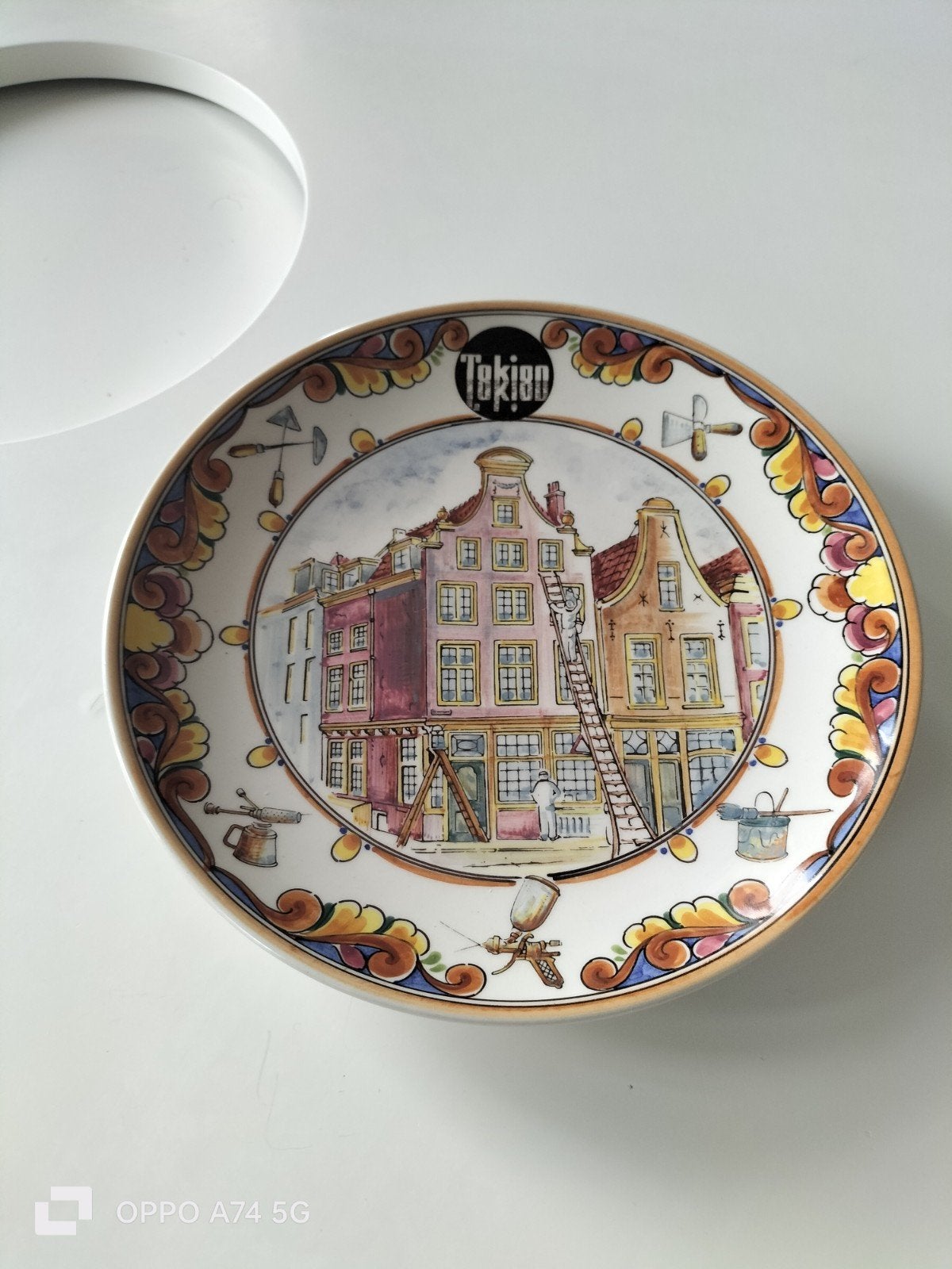 Antiek Gekleurd Delfts Sierbord Schoonhoven, Ophalen