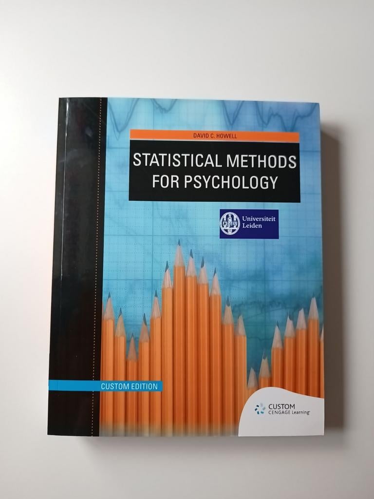 Statistical Methods for Psychology - Universiteit Leiden, Ophalen of Verzenden, Gamma, David C. Howell, WO