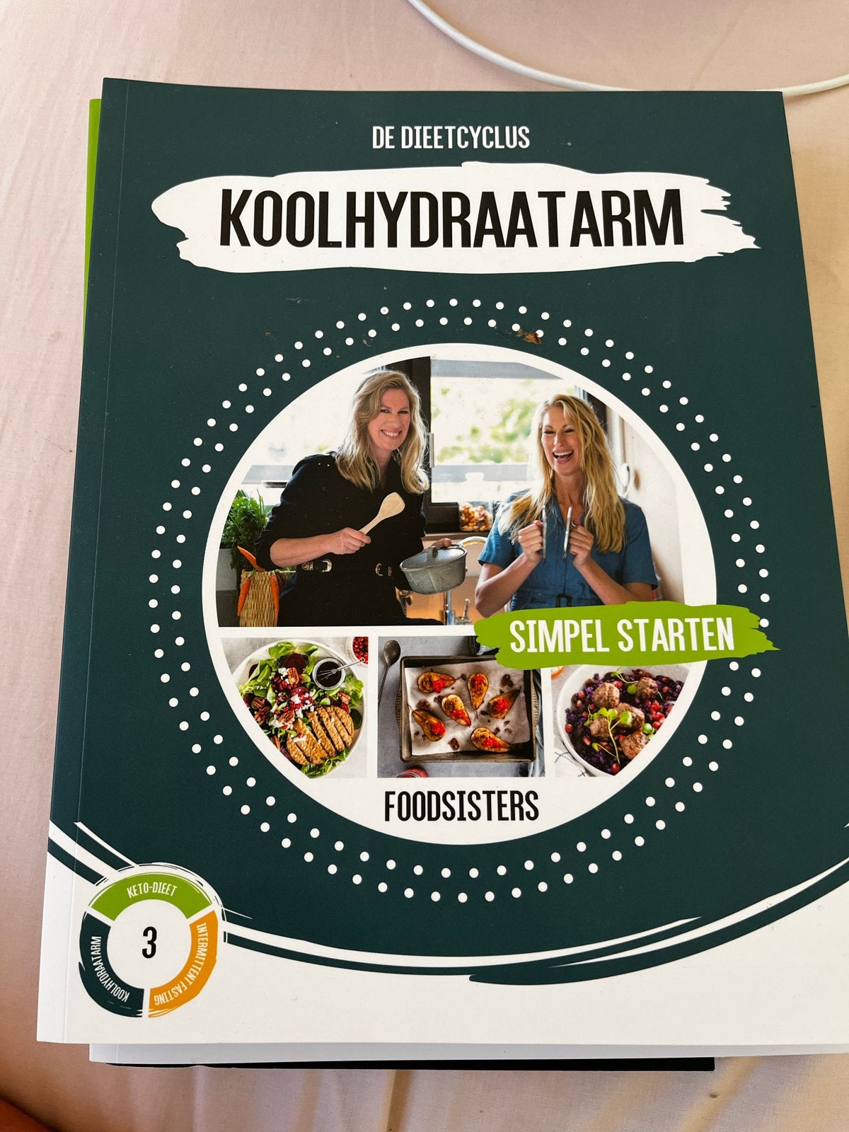 Koolhydraatarm kookboek - De Dieetcyclus - FoodSisters, Boeken, Hoofdgerechten, Ophalen of Verzenden, Zo goed als nieuw, Gezond koken
